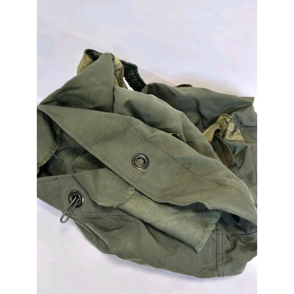 Vintage US Army Nylon Duffel Bag Military Green Canvas Type II